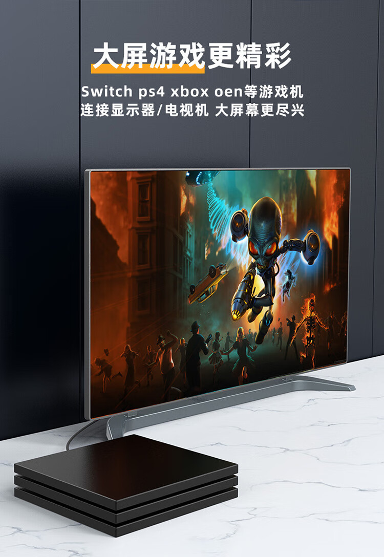 胜为（shengwei）HDMI转DVI转换线DVI转HDMI双向互转接头笔记本电脑外接显示器屏投影仪4K高清线5米AHD0050G