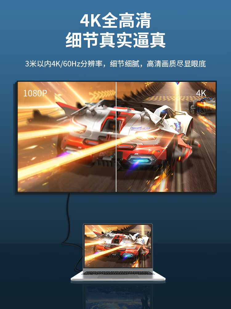 胜为（shengwei）HDMI转DVI转换线DVI转HDMI双向互转接头笔记本电脑外接显示器屏投影仪4K高清线2米AHD0020G