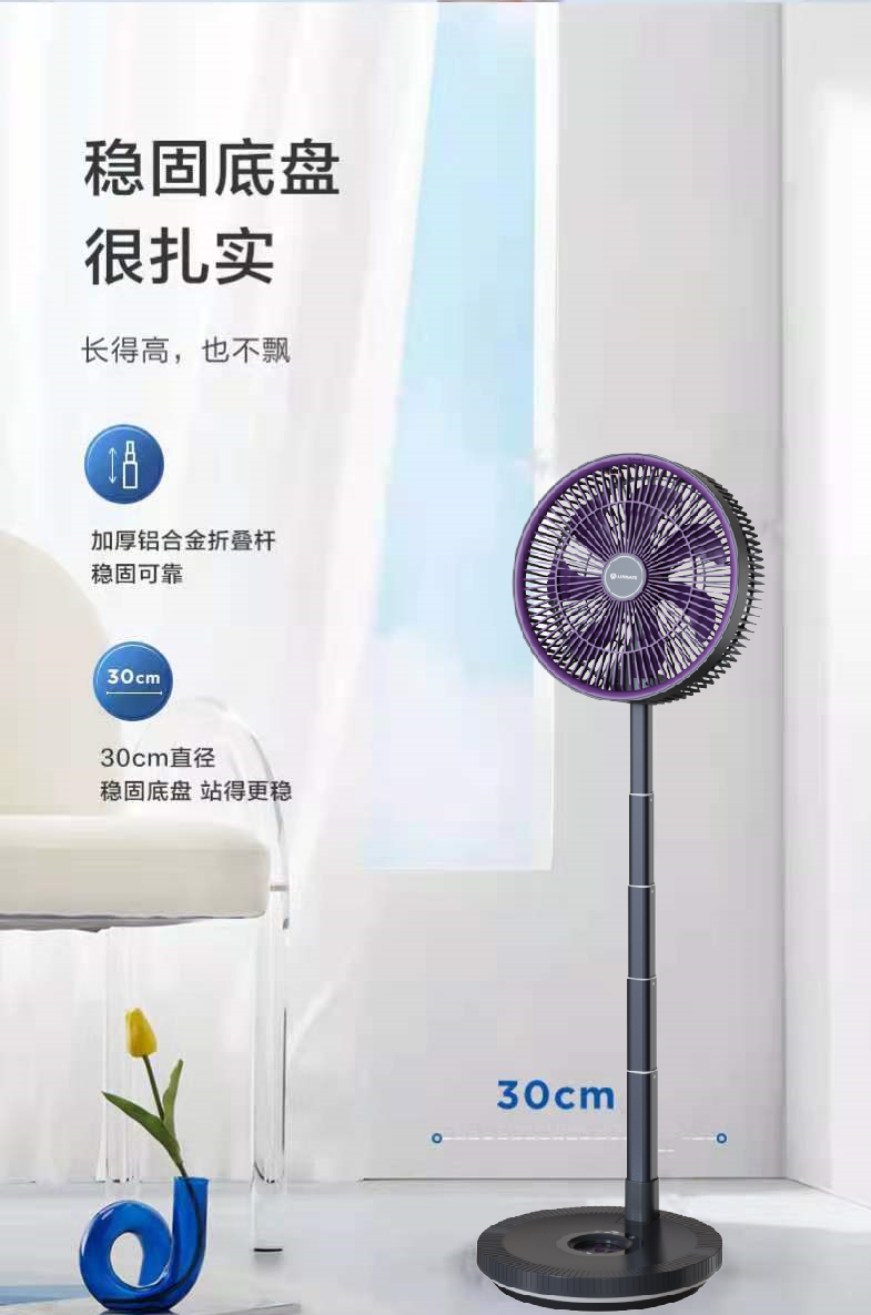 艾美特空气循环扇落地扇 家用卧室宿舍电风扇 CM-RD29