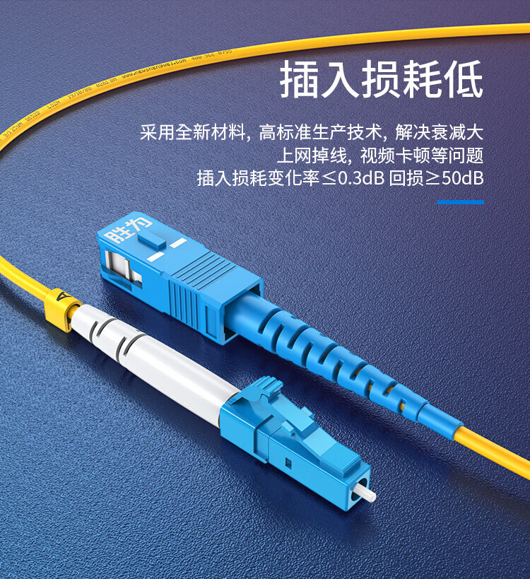 胜为（shengwei）电信级光纤跳线 LC-SC(UPC)网线单模单芯10米 收发器尾纤 光模块专用尾纤 FSC-508A