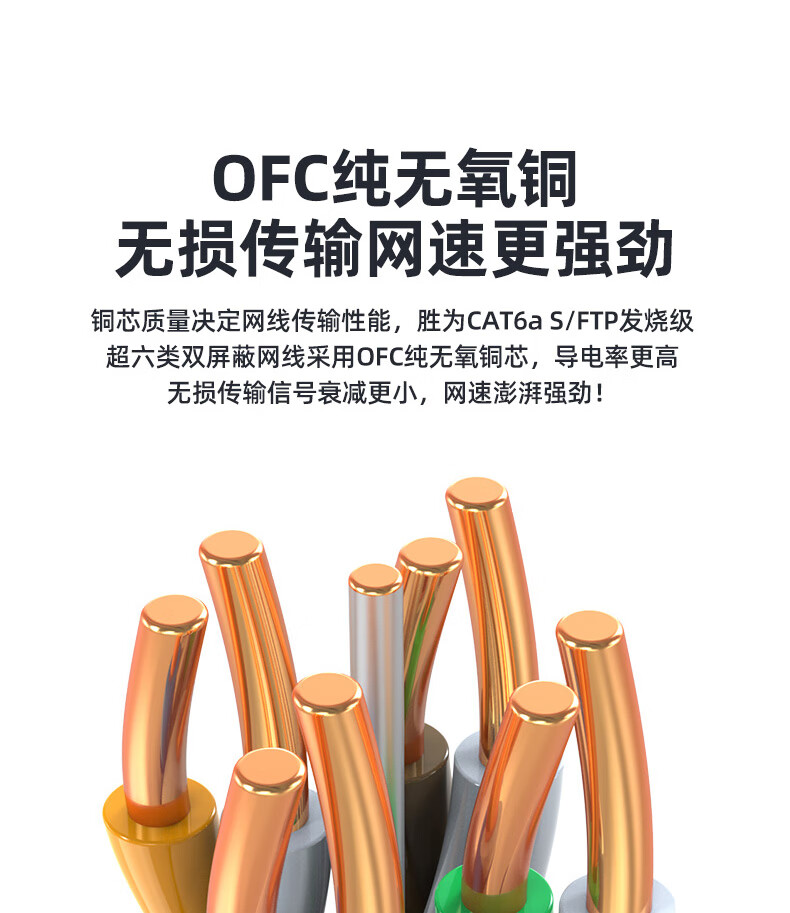 胜为（shengwei）超六类万兆网线 双层屏蔽 0.58mm纯铜 CAT6A无氧铜网络箱线低烟无卤阻燃网线100米CL6A571C