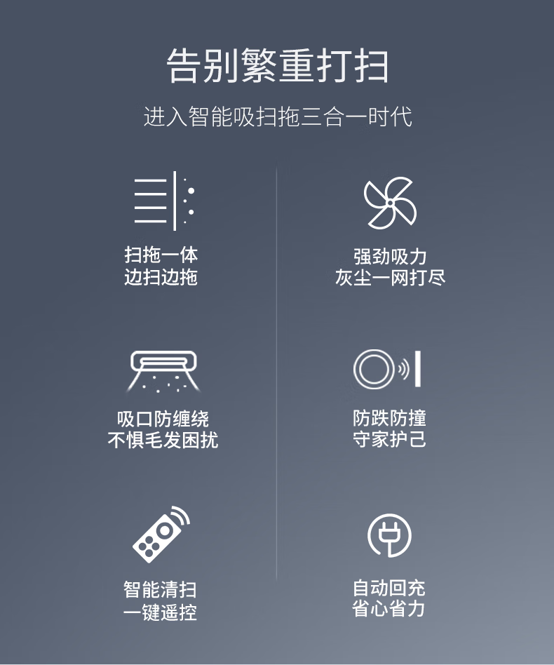 海尔（Haier）扫地机器人湿扫拖一体机 全自动规划路线吸尘器低音扫地机 TA31