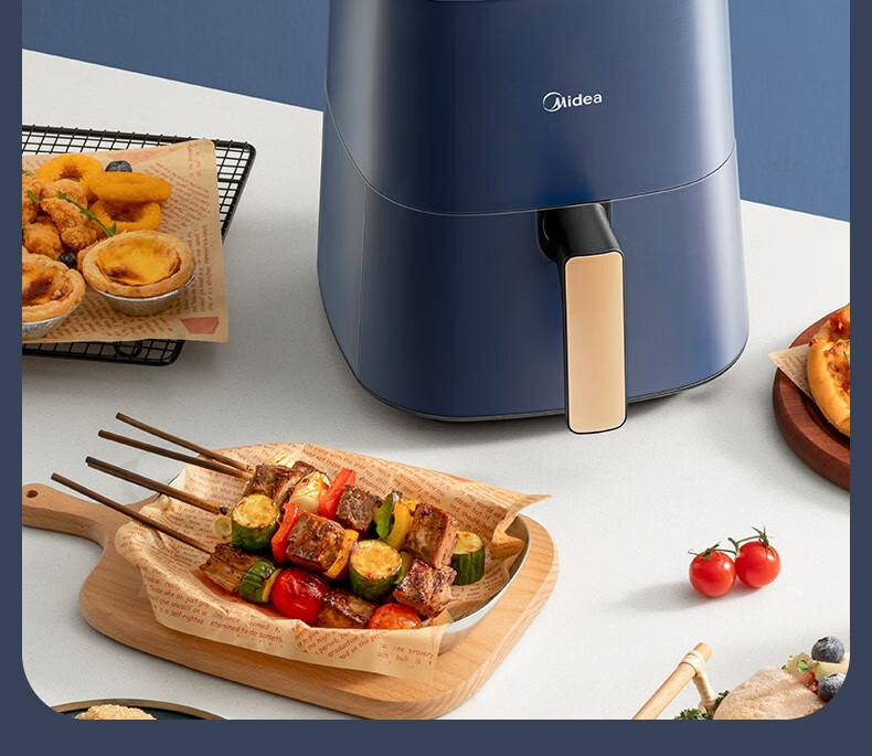美的（Midea）空气炸锅 家用智能无油煎炸锅多功能全息触屏4L容量不粘锅电炸锅KZC4001