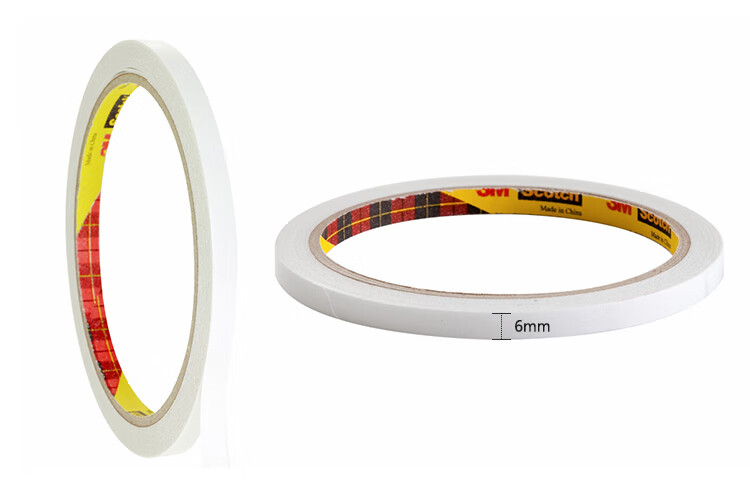 3M 思高双面胶 双面强力粘贴棉纸胶带 办公用品 6mm*10y超值型 20卷装 200C-6