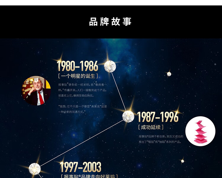 3M 便利贴 报事贴/便条纸/便签纸/指示标签 办公用品 6色/包 6包装 683-6CF