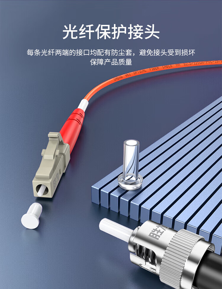 胜为（shengwei）电信级光纤跳线 LC-ST多模双芯10米 62.5/125低烟无卤环保外被 收发器尾纤 FMC-606