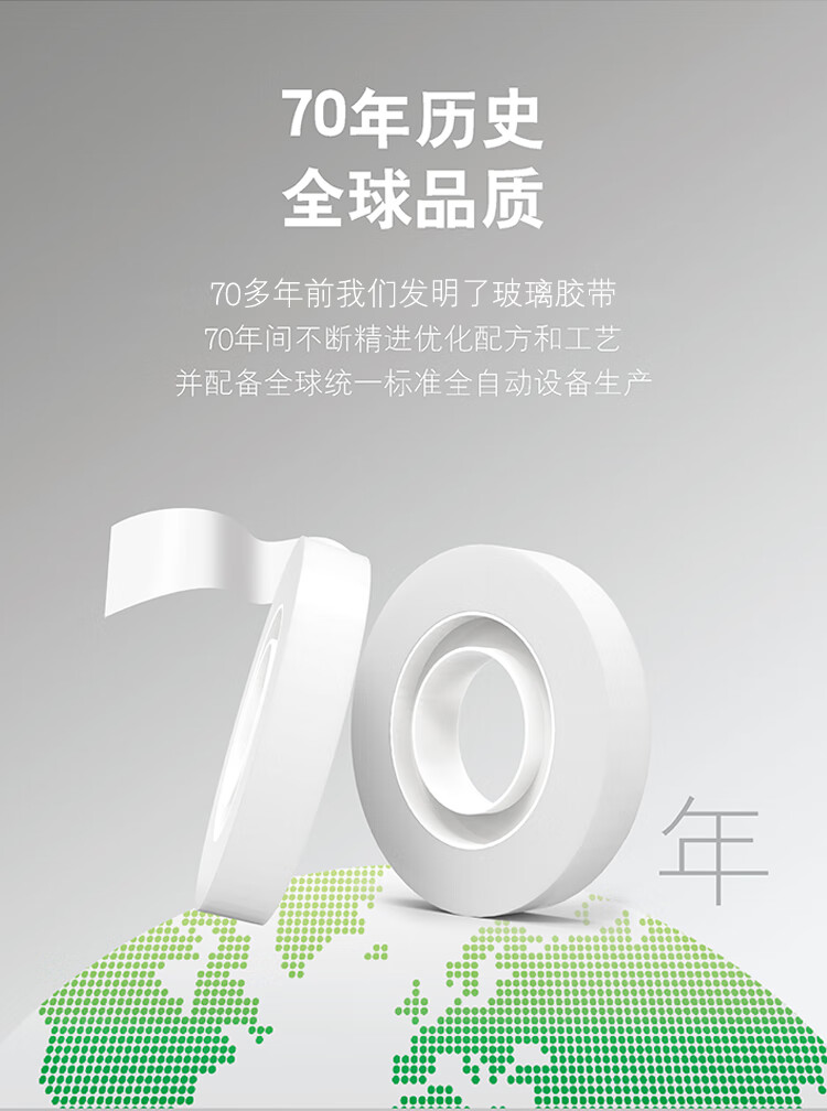 3M 思高隐形胶带 磨砂透明神奇错题胶带 无痕隐形 办公用品 12.7mm*33m 12卷装 810-HC33