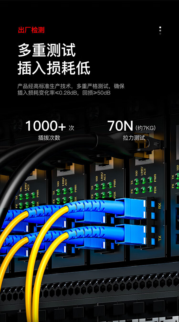胜为（shengwei）电信级光纤跳线 SC-FC单模单芯30米 9/125低烟无卤环保外被 收发器尾纤 FSC-1302