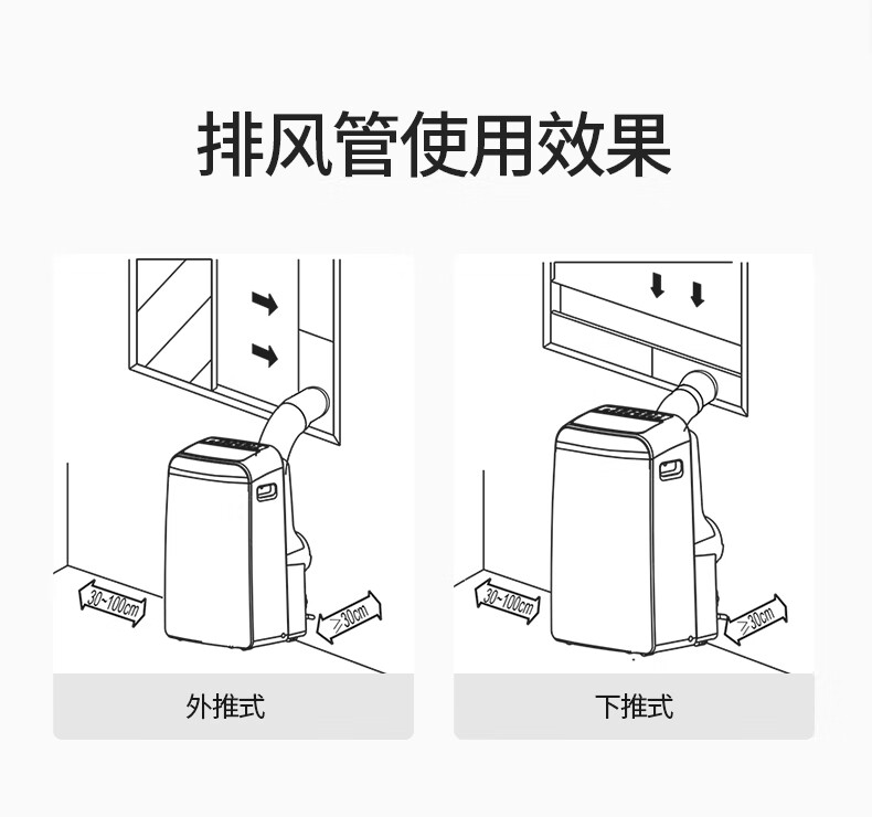 Midea移动空调 家用一体机移动空调 免安装便捷立式空调 移动空调免排水小1匹单冷杀菌款 KY-20/N7Y-PHA