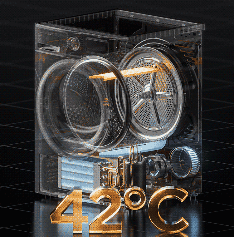 美的（Midea）洗烘套装 10kg滚筒洗衣机全自动+热泵烘干机 智能 初见系列MG100V70WD5+MH100VTH707WY-T05S