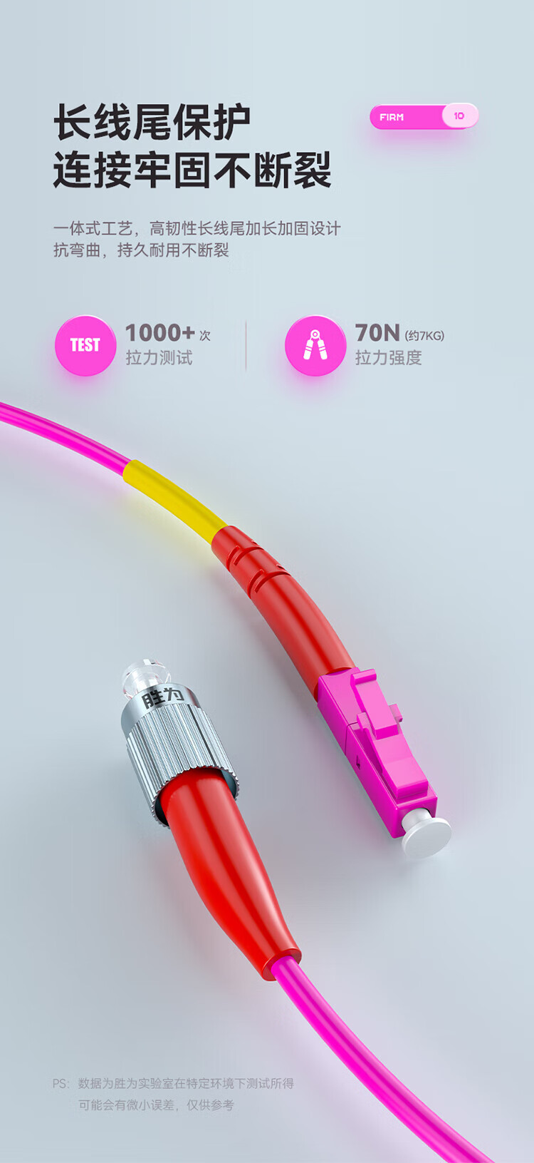 胜为（shengwei）工程电信级万兆光纤跳线 LC-FC网线多模双芯OM4 网络收发器尾纤光纤连接线 15米 FLFO-2150