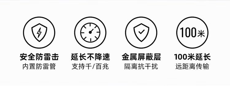 SAMZHE 山泽网线转接头对接头防雷款网络直通头延长器RJ45屏蔽款5/6类连接网口网线二合一白ZFL-101B