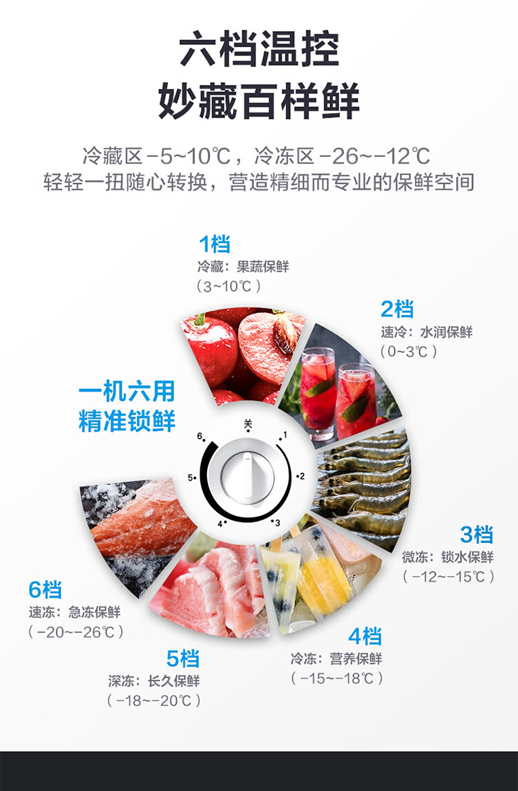 Midea202升 家用囤货冰柜 双顶开双温柜 一级能效 省电低音卧式冰箱BCD-202DKM(E)