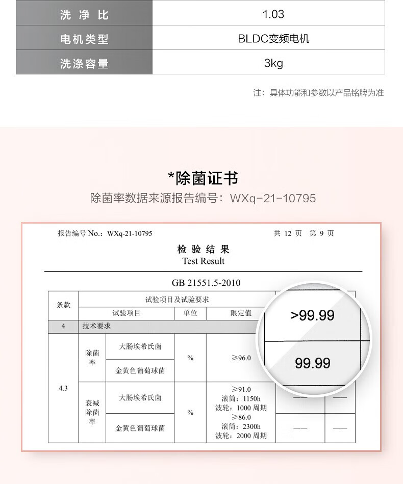 小天鹅（LittleSwan）壁挂洗衣机 滚筒全自动母婴儿童内衣内裤3公斤迷你小型宝宝专洗智能 TG30V820MW