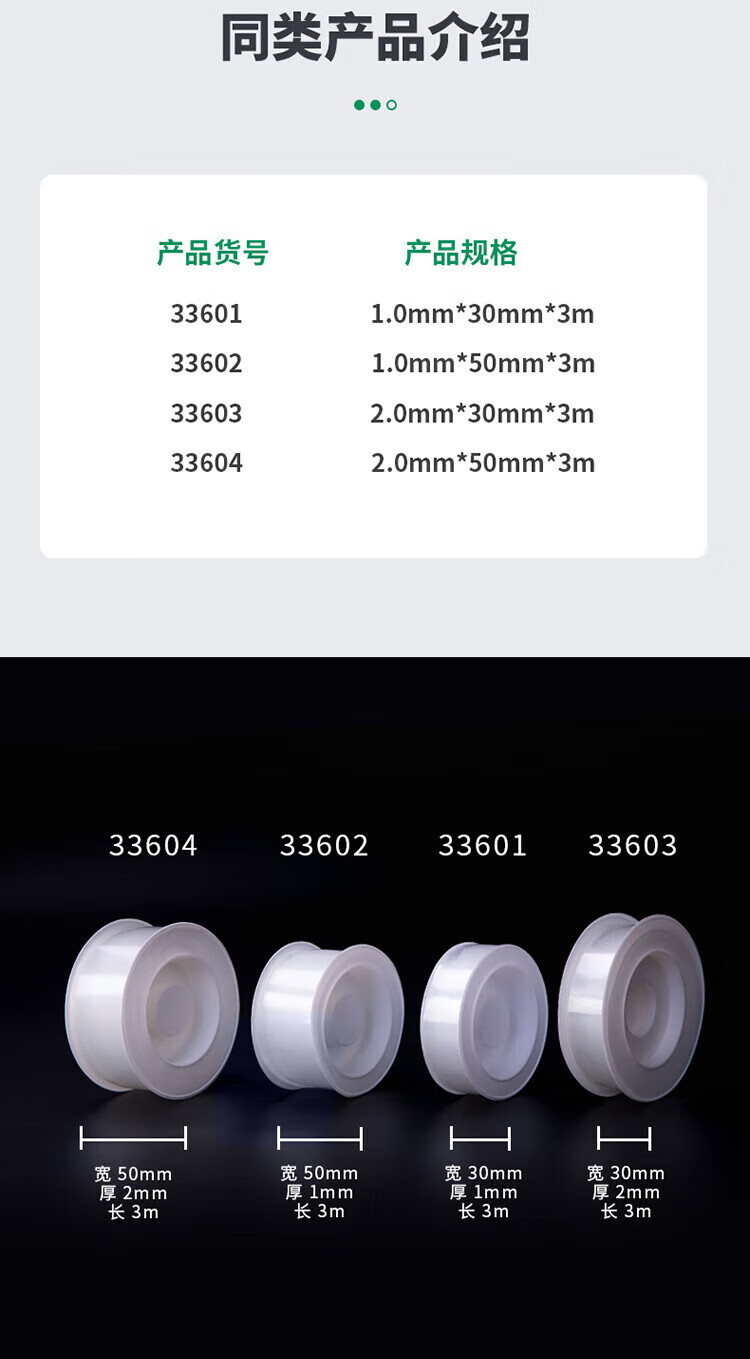 得力 (deli)双面透明胶带 3cm*3m*1mm 透明 5卷装 33601