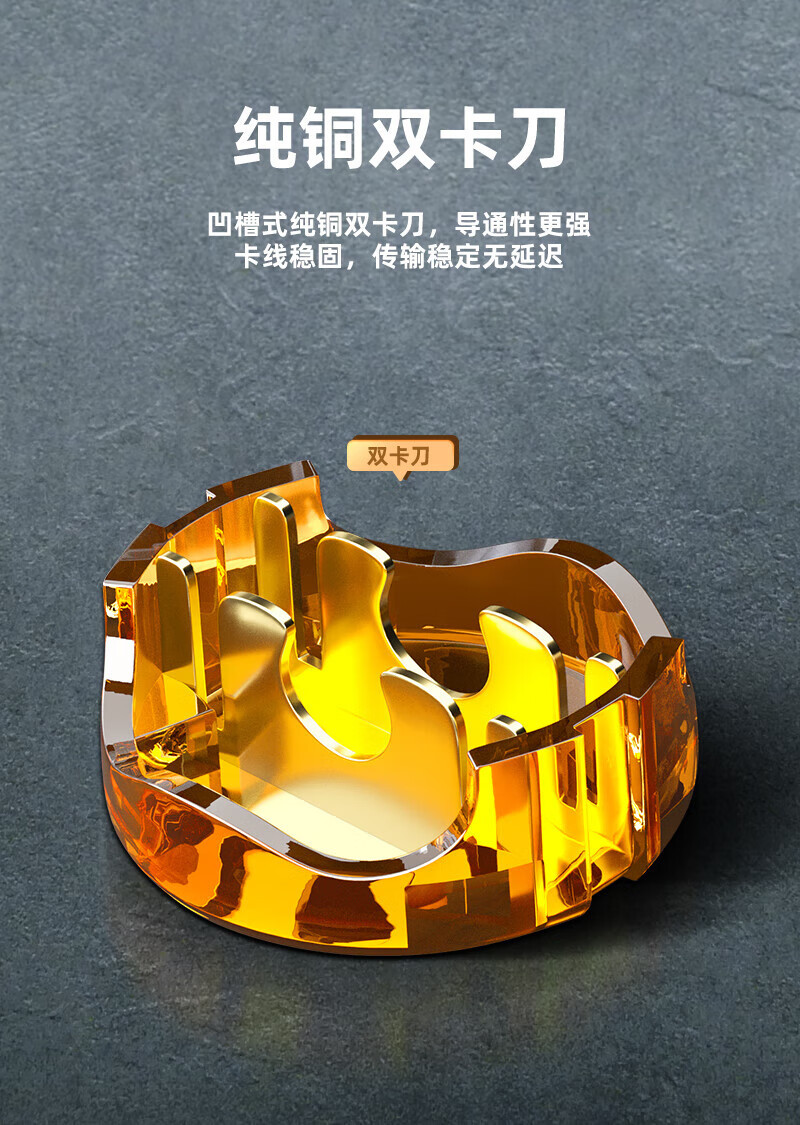 SAMZHE 山泽接线端子K2工程专用网络接线头连接器优质K2双刀双线连接头100个/袋PT-06
