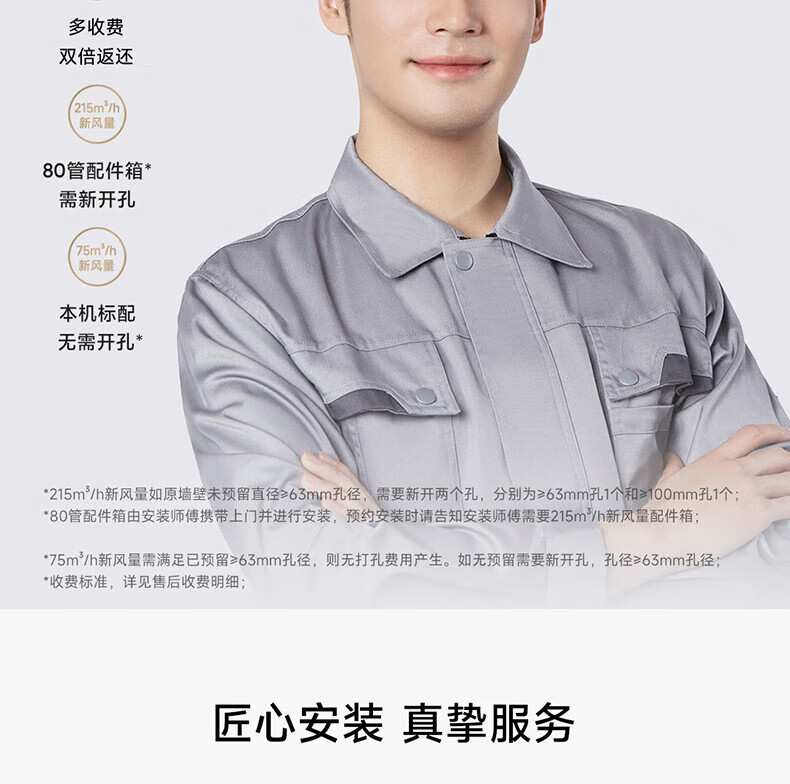 小米米家新风3匹P立式柜机新一级三级能效智能互联语音远程控制自清洁空调
