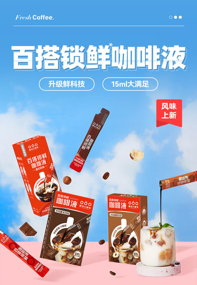 隅田川 咖啡液可可摩卡风味冷萃咖啡10条装150ml