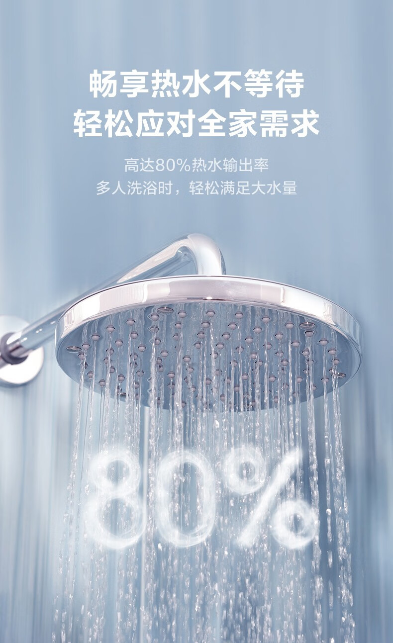 Midea美的电热水器 50升数显智能新省电数低耗保温 家用速热极地白 F50-22BA3(H)