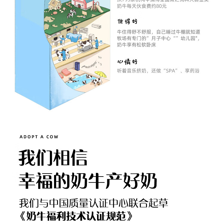 认养一头牛 全脂纯牛奶 企业员工福利 全脂纯牛奶250ml*12盒*4提
