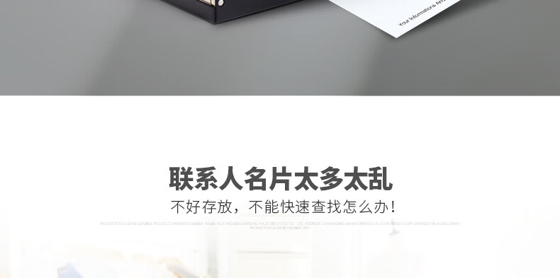 可得优（KW-triO）大容量金属名片盒 翻盖透明名片盒 商务名片收纳收藏盒 金属盒身 4401 黑色 2个装