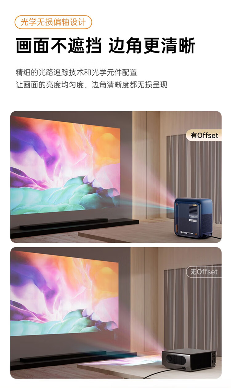 VIMGO D1pro投影仪家用1080P家庭影院（京东方定制显像屏 自动梯形校正 )