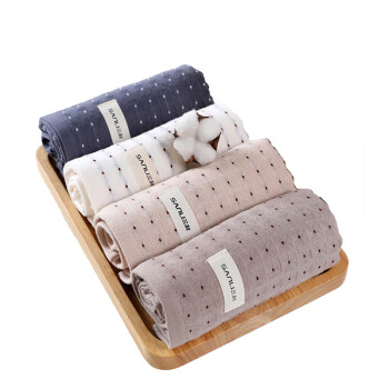 三利棉叙面巾34*72cm 96克/条 4条装 颜色随机 9392-1
