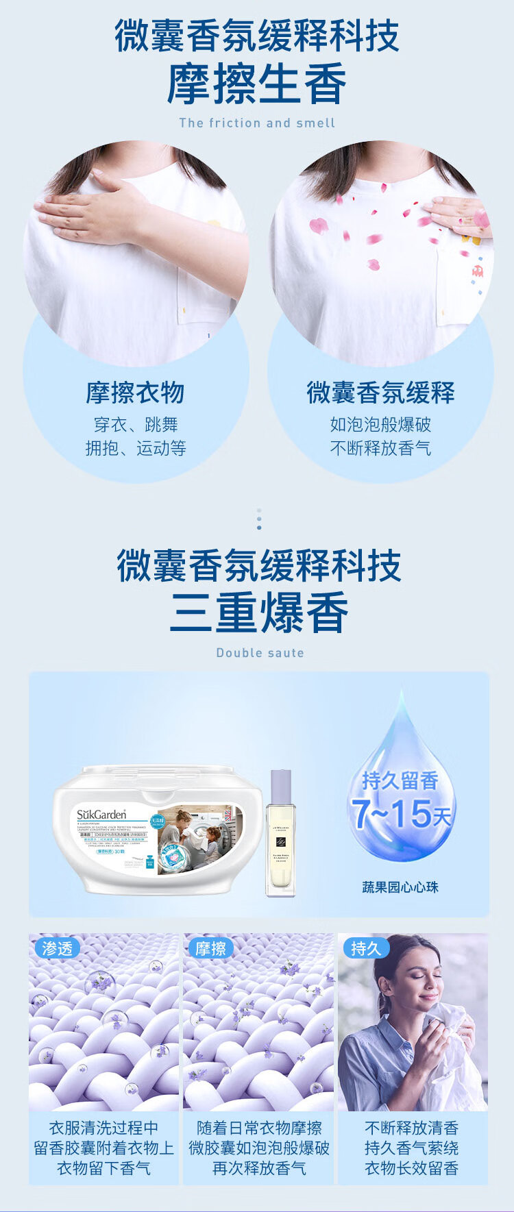 蔬果园（SUKGARDEN）30颗3D凝珠2+1（3D洗衣凝珠浓缩强效*2盒+蓝风铃洗衣凝珠1袋）