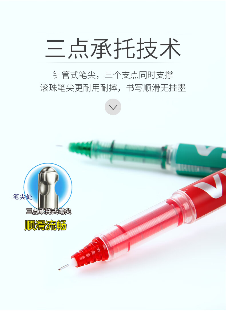 百乐（PILOT） 中性笔水笔办公财务笔签字笔0.5黄BX-V5-Y单盒装（12支）