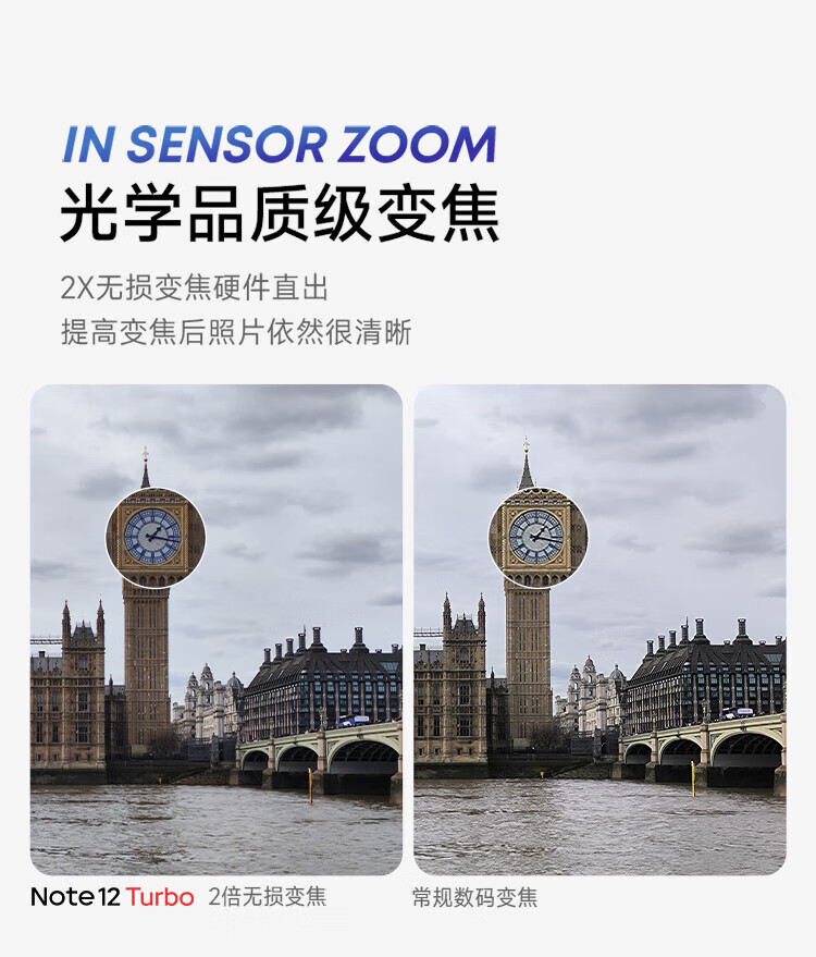 小米 第二代骁龙7+ 超细四窄边OLED直屏 6400万像素 红米note12Turbo 12+256白