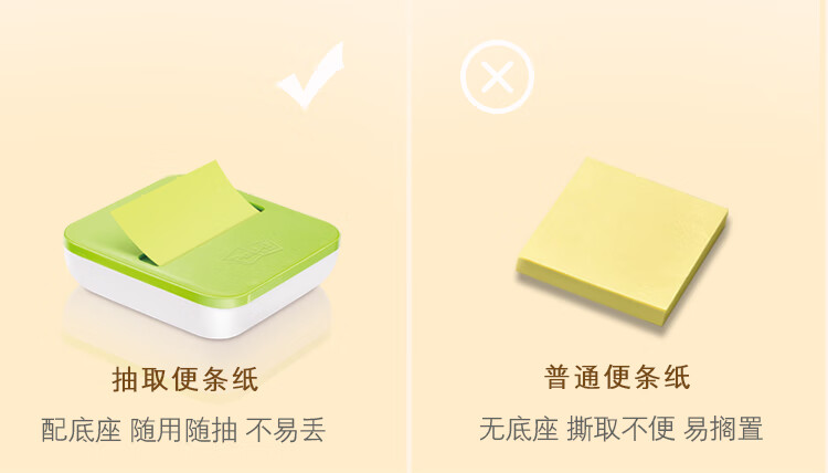 3M 抽取系列便利贴 便条纸/报事贴/便签纸/便签本 办公用品 12包装 R330 黄色