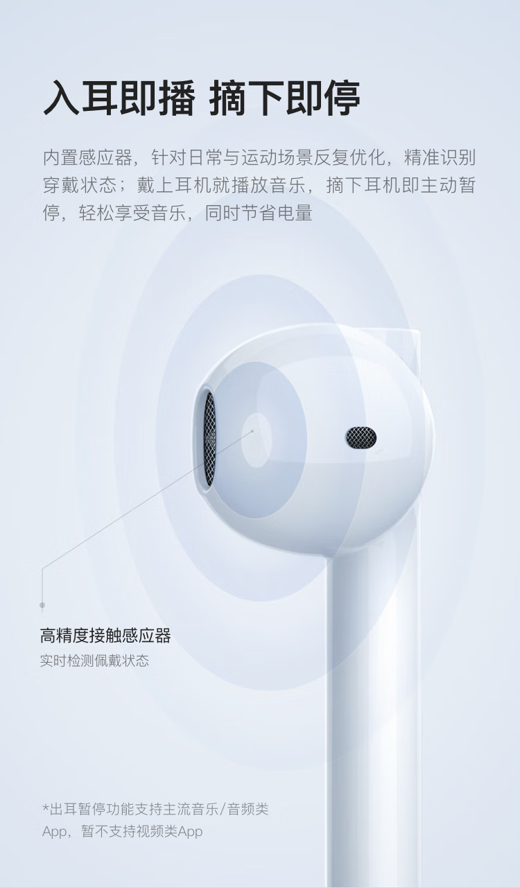 小度 真无线智能耳机 TWS 半入耳式蓝牙 通用华为苹果手机 白 XDH-1C-C1 XD-SWA14-2102