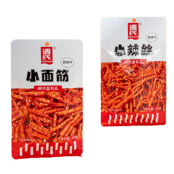 源氏 办公室休闲食品老式大辣片 小辣丝50g*10袋