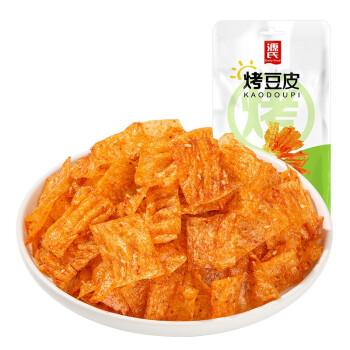 源氏 办公室休闲食品老式大辣片 烤豆皮65g*4袋
