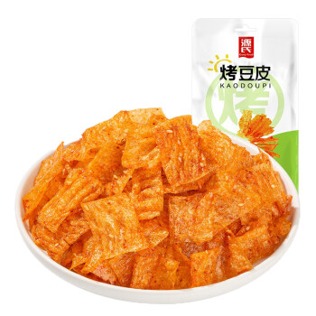 源氏 办公室休闲食品老式大辣片 烤豆卷65g*4袋
