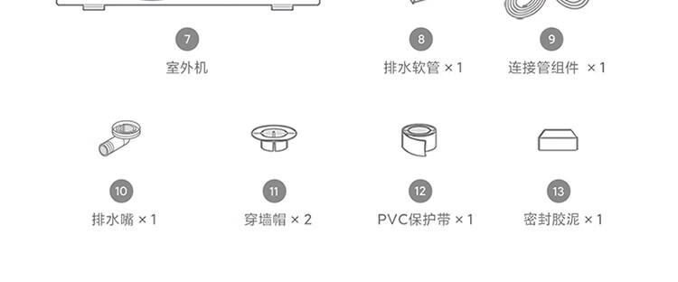 小米大1匹新一级能效巨省电 变频冷暖 壁挂式卧室智能空调节能省电挂机 白色