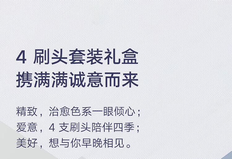 小米 电动牙刷成人/学生 4种净齿模式150天续航4支刷头 米家声波电动牙刷T302 霜紫色