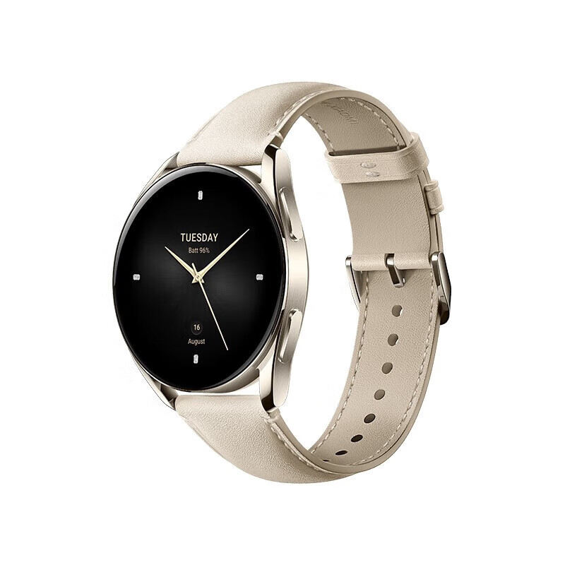 小米Xiaomi Watch S2智能手表运动蓝牙通话体脂长续航血氧睡眠 【42mm】浅金色+浅杏色真皮表带
