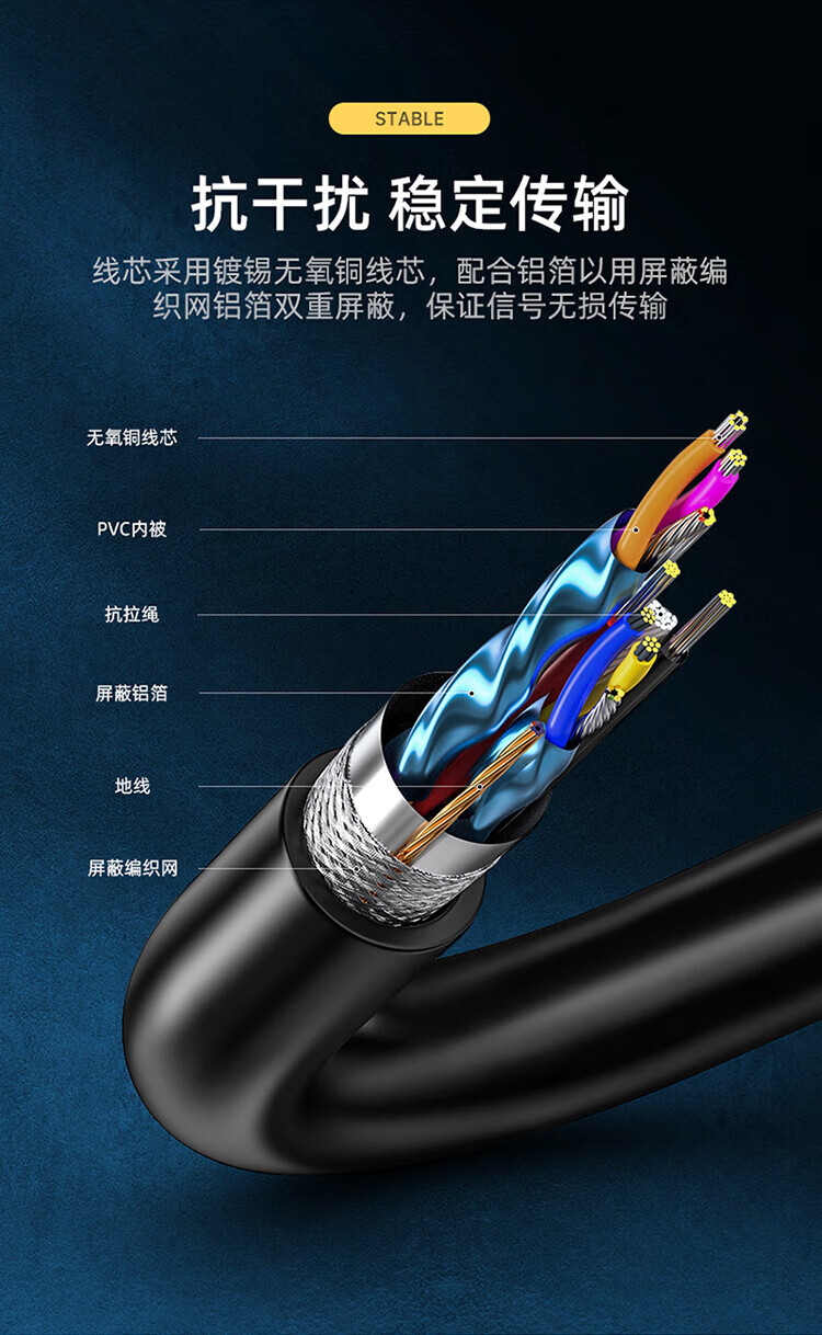 SAMZHE 山泽USB延长线usb3.0高速传输数据线公对母AM/AFU盘鼠标键盘加长线扁平黑色3米AP-330