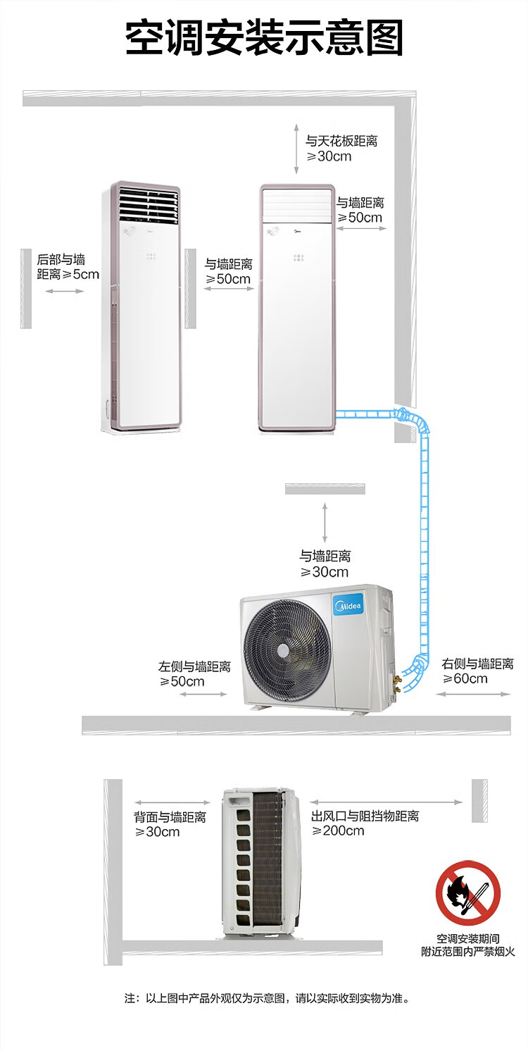 Midea空调柜机 风客 新能效 智能变频冷暖柜式 空调立式 方形客厅空调 2匹 KFR-51LW/N8MFA3