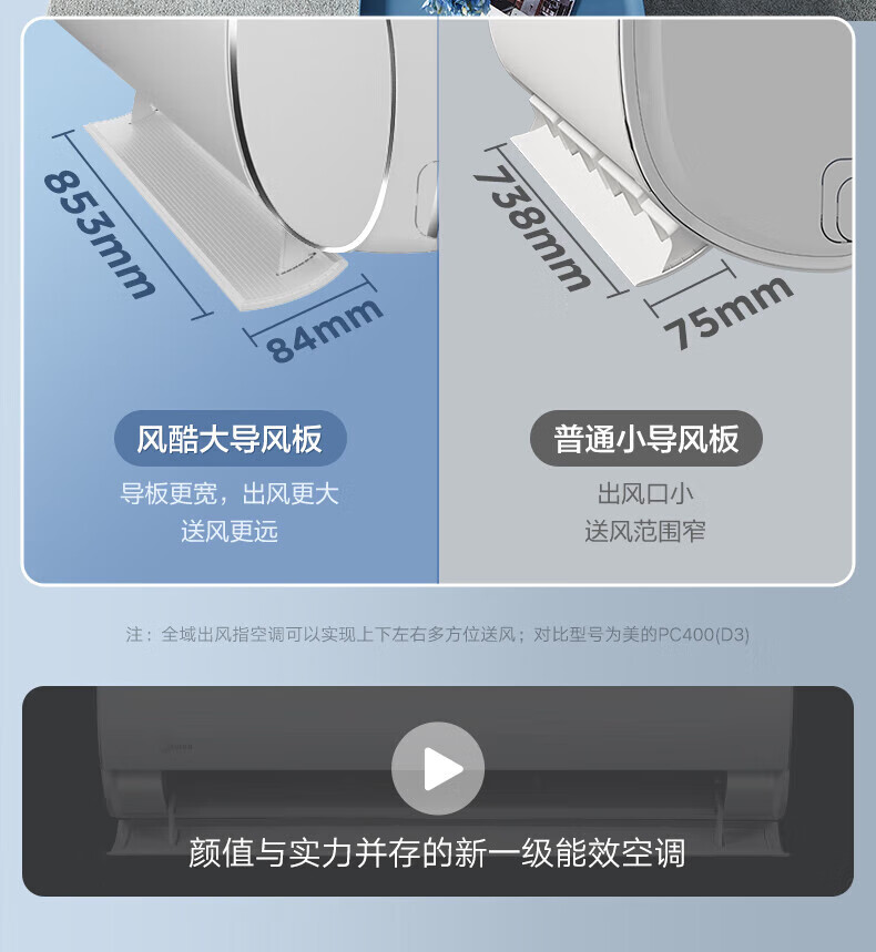 Midea新一级能效 全直流变频冷暖 智能自清洁 节能挂机家用壁挂式 酷金1.5匹 KFR-35GW/N8ZHA1