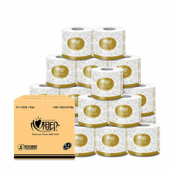 心相印（Mind Act Upon Mind） 恒金系列商务用纸卷筒纸110克10卷*10提整箱