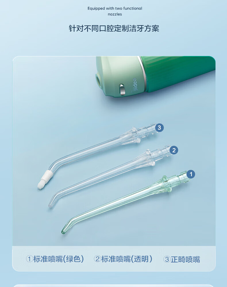 Midea冲牙器洗牙器水牙线洗牙神器洁牙器 迷你便携式电动冲牙器家用 MC-BL0202