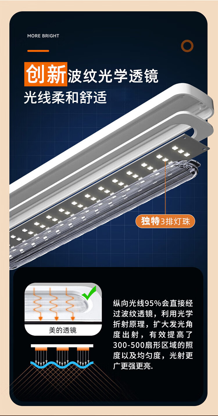 Midea国A级护眼台灯儿童书桌台灯学习阅读灯无蓝光危害小橘灯MT-10T2