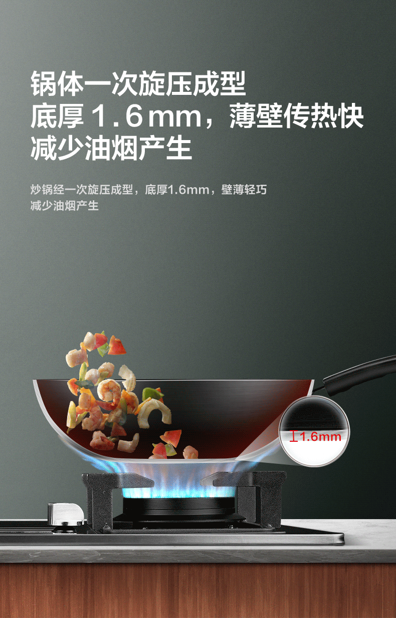 Midea锅具套装厨具烹饪组合家用电磁炉燃气不粘锅炒锅奶锅煎锅 SL0203