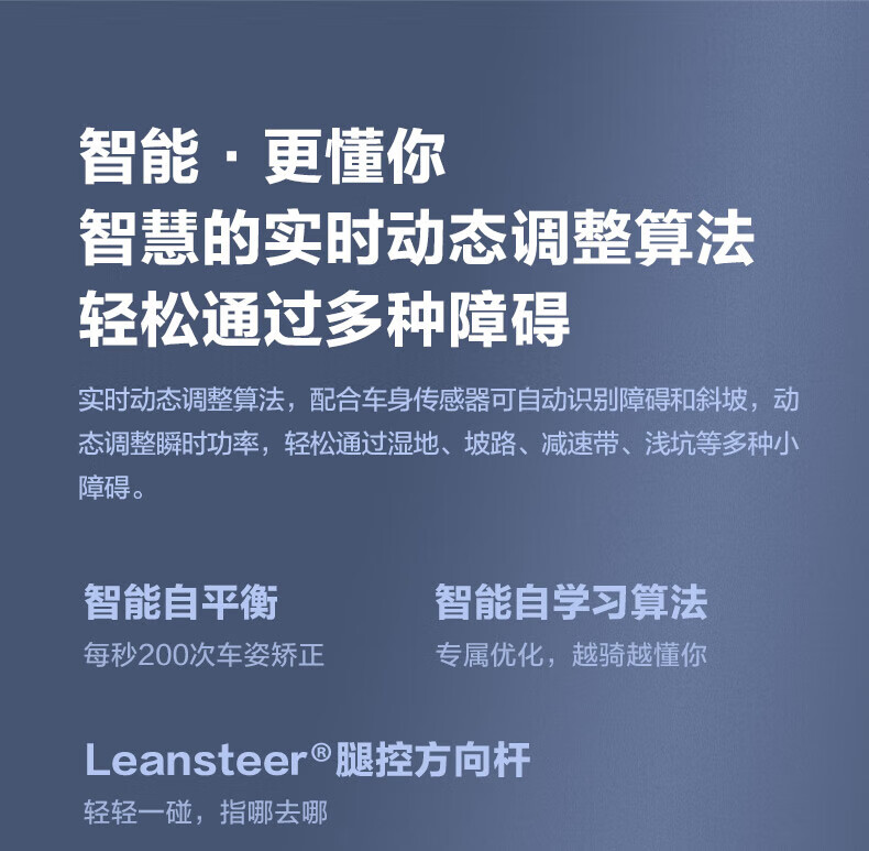 小米九号平衡车 白色 体感智能骑行 遥控漂移电动九号平衡车 超长续航