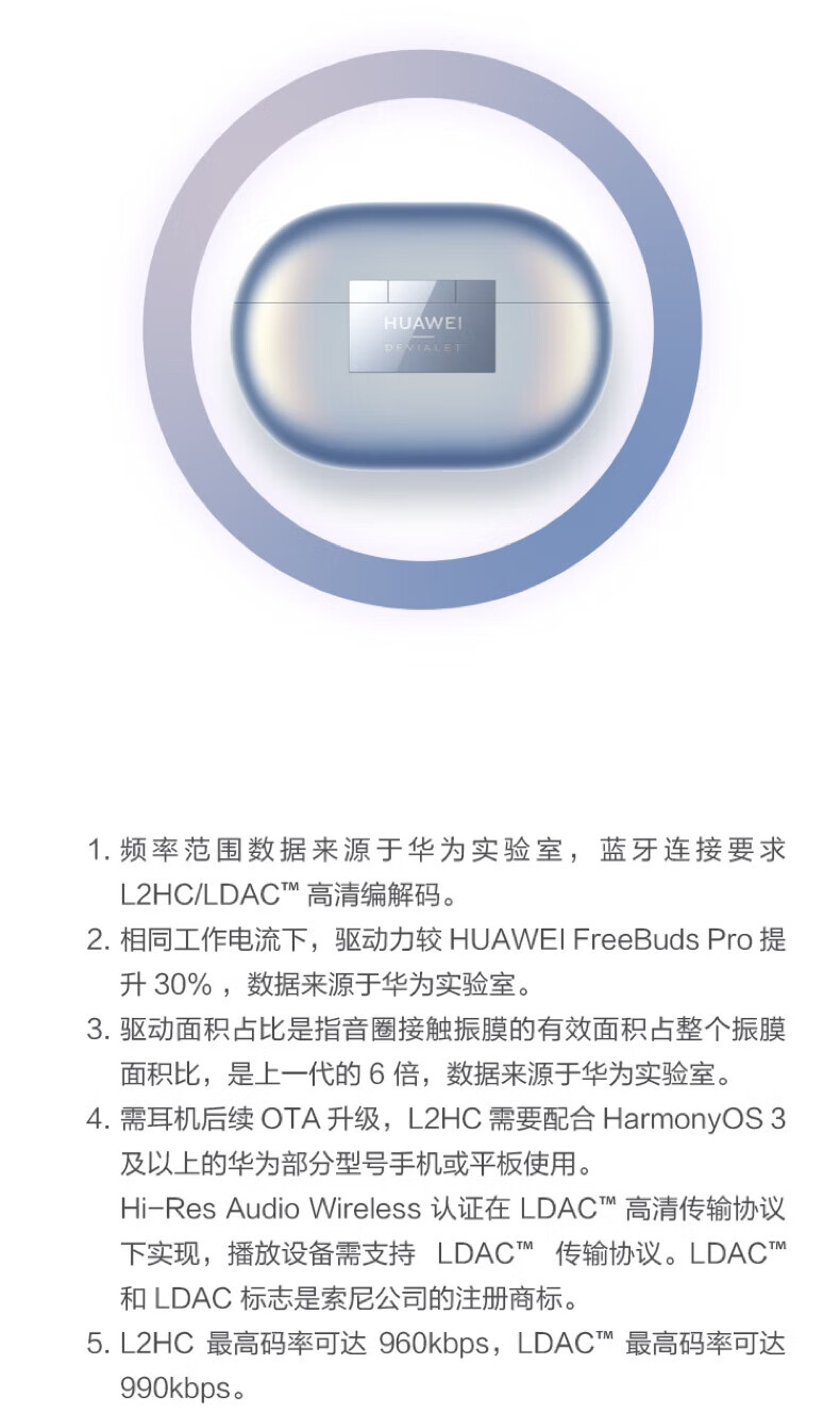 华为FreeBuds Pro 2 冰霜银 真无线蓝牙耳机 主动降噪 入耳式音乐耳机 苹果安卓手机通用 冰霜银