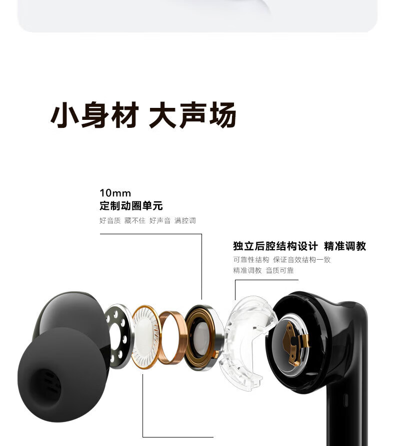 荣耀 Earbuds 2 SE 冰岛白 真无线蓝牙耳机 超长续航主动降噪 纯净音质立体声蓝牙耳机 冰岛白