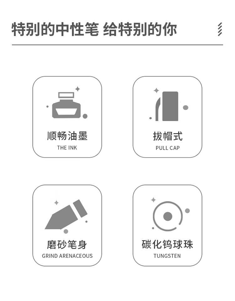 得力（deli）雾透系列学生中性笔签字笔 冷淡无印风 0.5mm全针管12支/盒 A117 3盒装