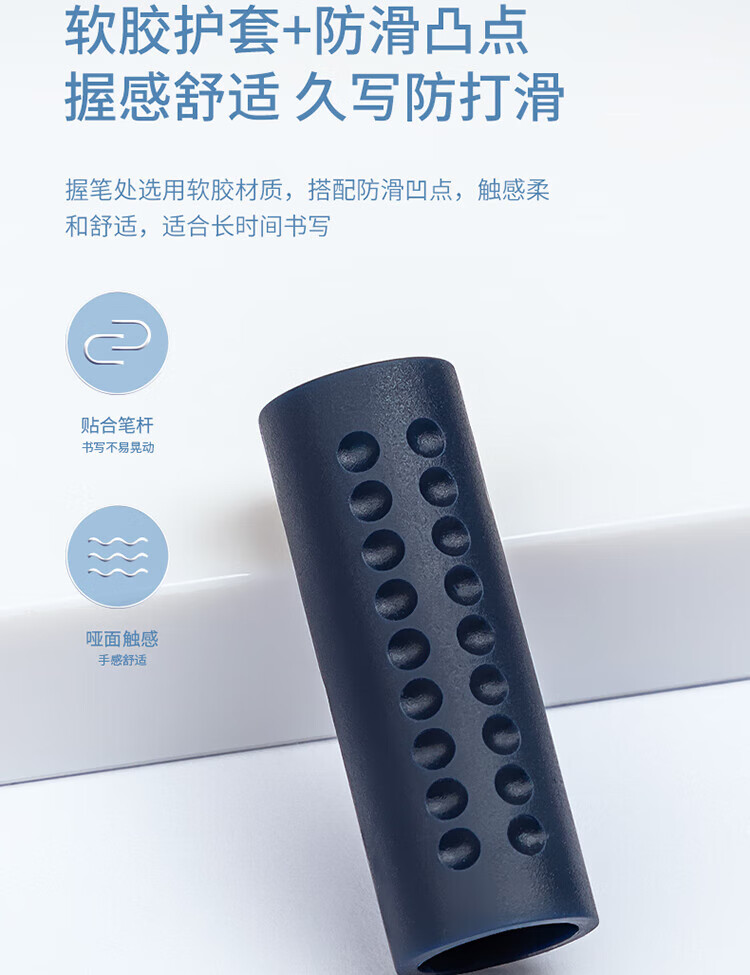 得力（deli）0.5mm经典办公子弹头中性笔 水笔签字笔 墨蓝色 12支/盒 1盒装 6600ES